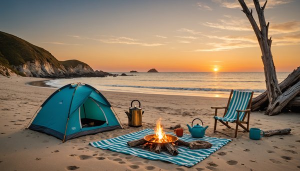 Faire du camping pour profiter de la plage
